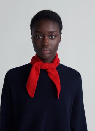 Fionn Cashmere Foulard in Poppy Red