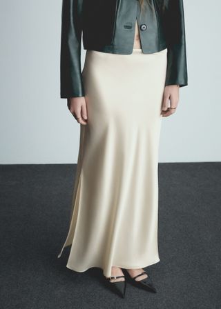 Satin Long Skirt - Women | Mango United Kingdom