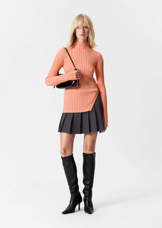 Pleated Mini Skirt