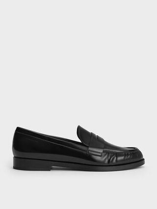 Ruched Penny Loafers