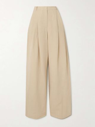 Piper Pleated Crepe Wide-Leg Pants