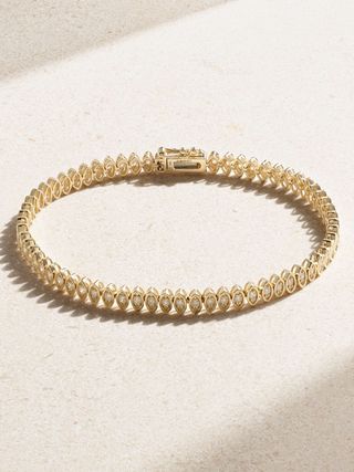 Evil Eye 14-Karat Gold Diamond Bracelet