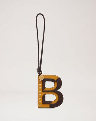 Bi-Colour Leather Keyring - B