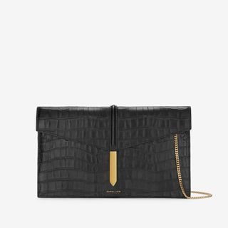 The Tokyo Clutch | Black Croc-Effect | Demellier