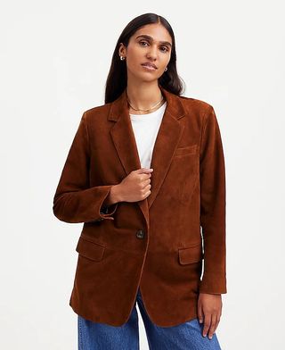 Madewell, The Kline Blazer in Soft Mahogany