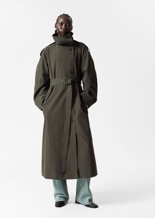 High-Collar Trench Coat