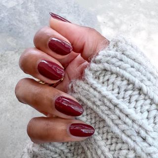 Photo of oxblood nails