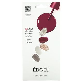 Edgeu Perfect Gel Nail Wraps, Enp 517 New Tweed, 23 Piece Set