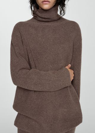 Turtleneck Knit Sweater - Women | Mango United Kingdom