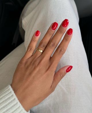 @iramshelton red manicure