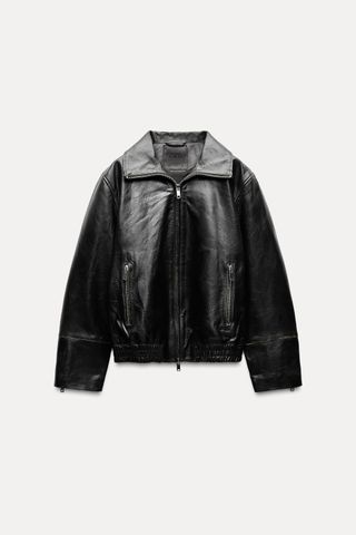 100% Leather Jacket Zw Collection