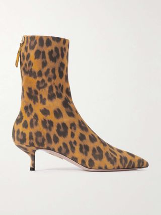 Montmartre 50 Leopard-Print Suede Ankle Boots