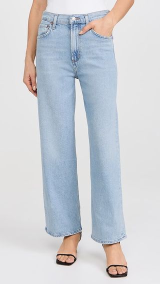 Agolde Ren: High Rise Wide Leg Jeans