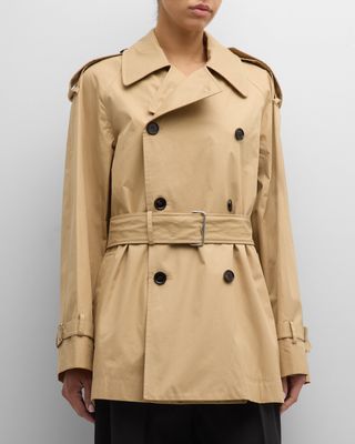 Belted Oversized Double-Breasted Trench Coat