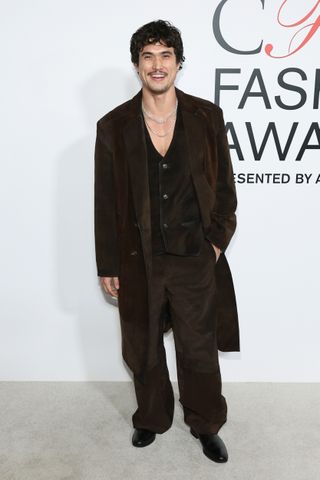 Charles Melton attends the 2024 CFDA Awards red carpet