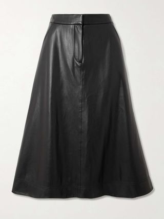 Louise Faux Leather Midi Skirt