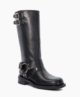 dunelondon, Totoe Buckle Detail Leather Knee-High Boots