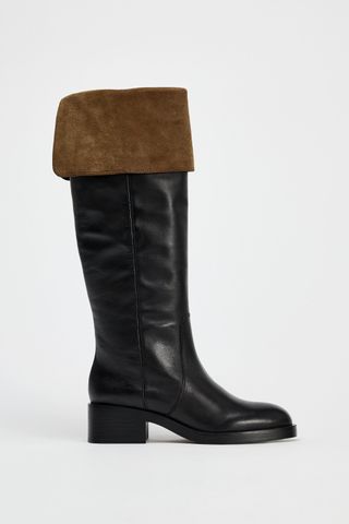 Leather Knee High Boots