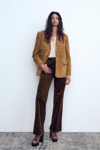 Straight Fit Corduroy Trousers