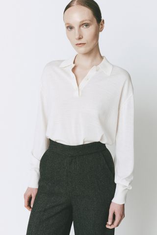 Rue Sophie, Neige Collared Sweater