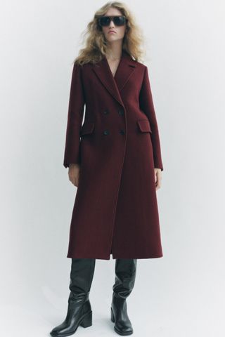 Zw Collection Wool Blend Coat