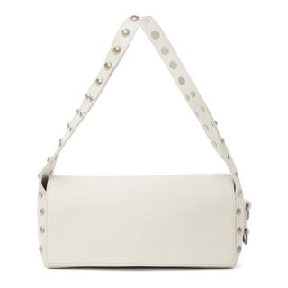 Open YY, White Stud Duffle Bag