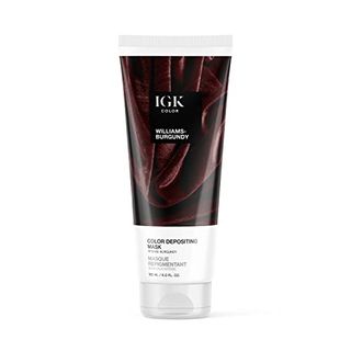 Igk Color Depositing Mask Williams Burgundy - Intense Burgundy | Conditioning + Hydrate + Shine | Vegan + Cruelty Free | 6 Oz