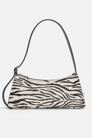 Animal Print Leather Shoulder Bag