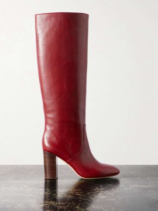 Goldy Leather Knee Boots