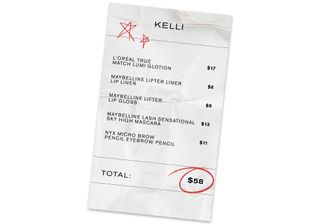 Kelli Anne Sewell's drugstore makeup receipt