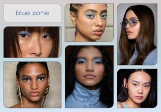 SS25 beauty trend: blue eyeshadow