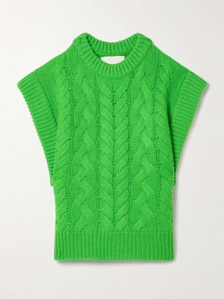 Hayley Cable-Knit Cashmere Vest