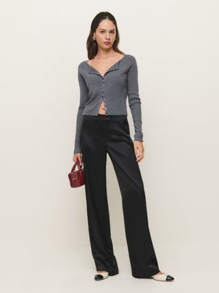 Mimi Low Rise Satin Pant