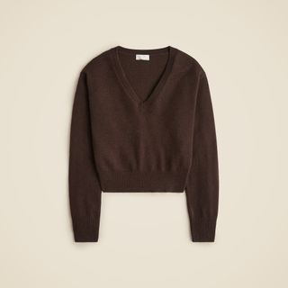 J.Crew, Cashmere Shrunken V-Neck Sweater