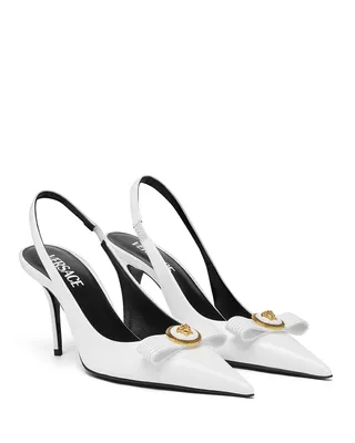 Medusa Bow Slingback Pumps