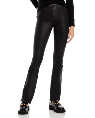 Selma High Rise Sleek Baby Bootcut Jeans in Noir Coated