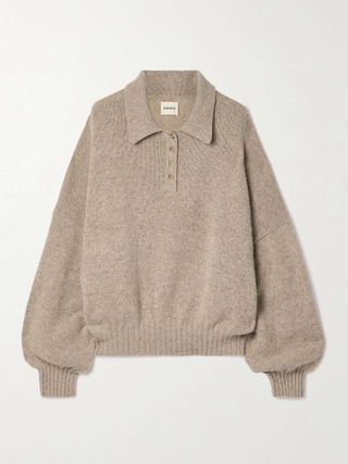 Rene Oversized Cashmere Polo Sweater