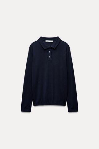 Basic Knit Polo Top