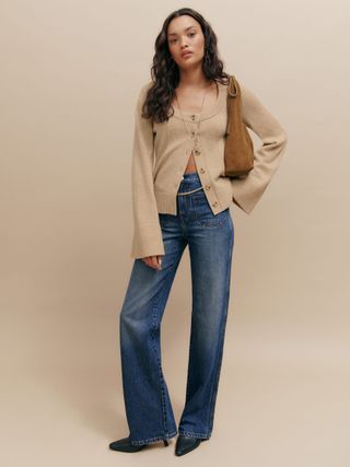 Alyssa High Rise Wide Leg Long Jeans