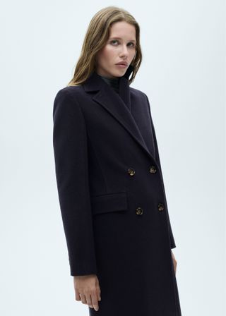 Double-Breasted Wool Coat - Women | Mango United Kingdom