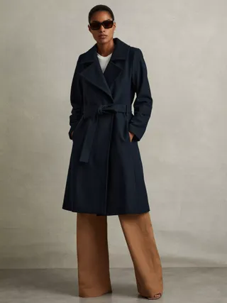 Reiss Rae Wool Rich Belted Coat