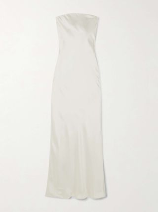 Strapless Satin Gown