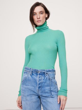 Banana Republic, Featherweight Cashmere Turtleneck Sweater