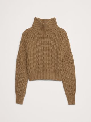 Italian Merino-Blend Cropped Sweater