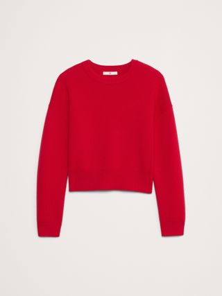 Banana Republic, Merino Crew-Neck Cropped Sweater