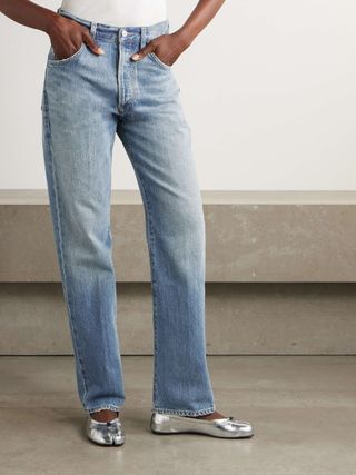 Baretta High-Rise Straight-Leg Organic Jeans