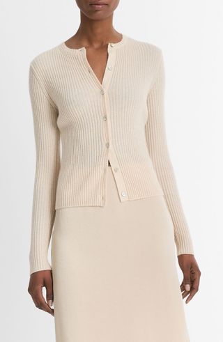 Vince, Cashmere & Silk Rib Cardigan