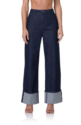 Kendall Wide Leg Cuff Jeans