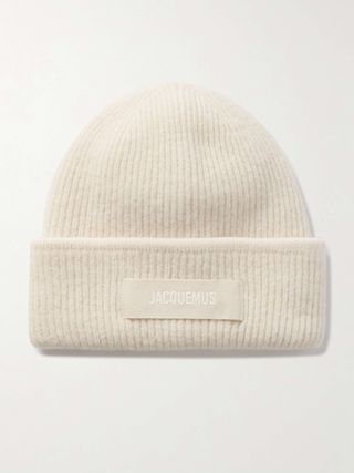 Le Bonnet Grosgrain-Trimmed Ribbed-Knit Beanie