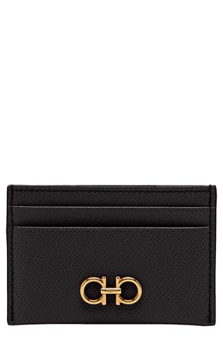 Gancini Leather Card Case